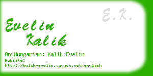 evelin kalik business card